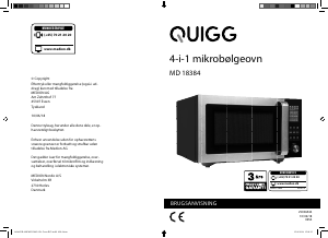 Brugsanvisning Quigg MD 18384 Mikroovn