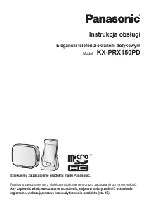 Instrukcja Panasonic KX-PRX150PD Telefon bezprzewodowy