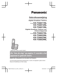 Handleiding Panasonic KX-TG6824NL Draadloze telefoon