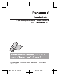 Mode d’emploi Panasonic KX-PRW110BL Téléphone sans fil