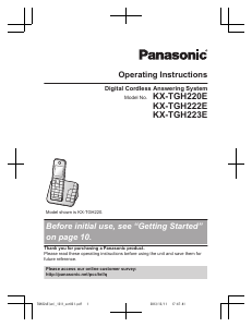 Handleiding Panasonic KX-TGH222E Draadloze telefoon