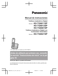 Manual de uso Panasonic KX-TG6821SP Teléfono inalámbrico