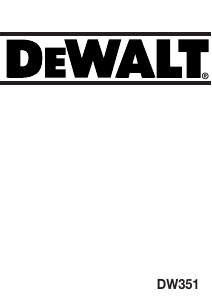 Mode d’emploi DeWalt DW351 Scie circulaire