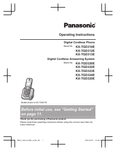 Handleiding Panasonic KX-TGD312E Draadloze telefoon