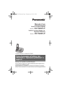 Manuale Panasonic KX-TG6551JT Telefono senza fili