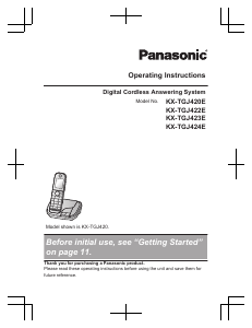 Manual Panasonic KX-TGJ424E Wireless Phone
