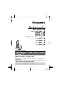 Manual Panasonic KX-TG6624E Wireless Phone