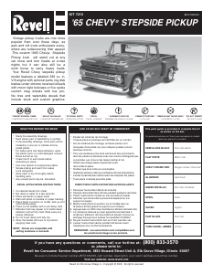 Manual Revell set 85-7210 Trucks 65 Chevy stepside pickup