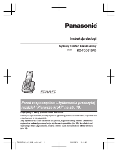 Instrukcja Panasonic KX-TGD310PD Telefon bezprzewodowy
