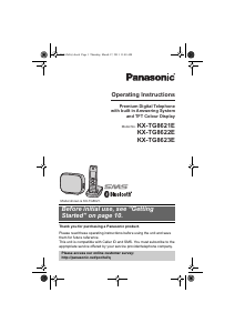 Manual Panasonic KX-TG8622E Wireless Phone