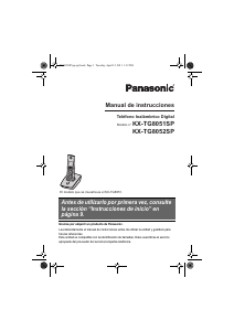 Manual de uso Panasonic KX-TG8051SP Teléfono inalámbrico