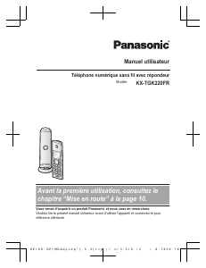 Mode d’emploi Panasonic KX-TGK220FR Téléphone sans fil