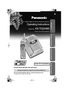 Manual Panasonic KX-TG2248S Wireless Phone