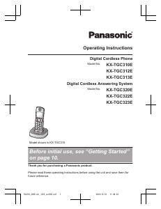 Manual Panasonic KX-TGC312E Wireless Phone