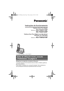 Manual Panasonic KX-TG6521SP Telefone sem fio