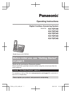 Handleiding Panasonic KX-TGF343 Draadloze telefoon