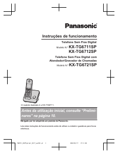 Manual Panasonic KX-TG6712SP Telefone sem fio