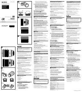 Manuale Sony SELP18105G Obiettivo