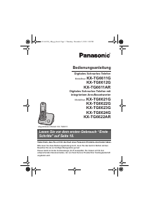 Bedienungsanleitung Panasonic KX-TG6622AR Schnurlose telefon