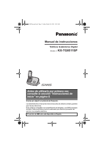 Manual de uso Panasonic KX-TG8511SP Teléfono inalámbrico