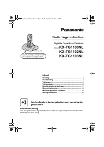 Handleiding Panasonic KX-TG1100NL Draadloze telefoon