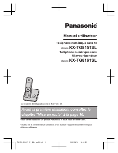 Mode d’emploi Panasonic KX-TG8151SL Téléphone sans fil