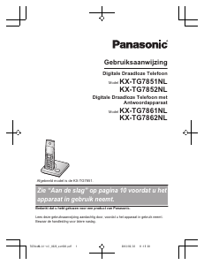 Handleiding Panasonic KX-TG7862NL Draadloze telefoon