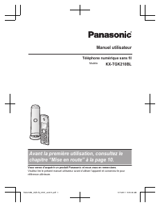 Mode d’emploi Panasonic KX-TGK210BL Téléphone sans fil