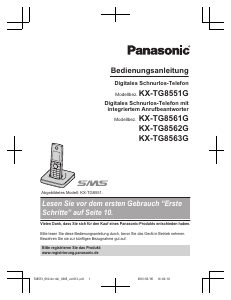 Bedienungsanleitung Panasonic KX-TG8562G Schnurlose telefon