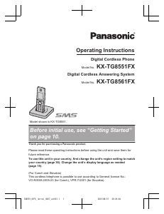 Handleiding Panasonic KX-TG8551FX Draadloze telefoon