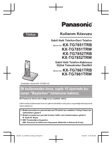 Kullanım kılavuzu Panasonic KX-TG7861TRB Kablosuz telefon