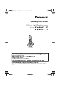Manual Panasonic KX-TGA717E Wireless Phone