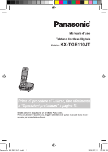 Manuale Panasonic KX-TGE110JT Telefono senza fili