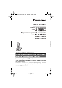 Mode d’emploi Panasonic KX-TG5511FR Téléphone sans fil