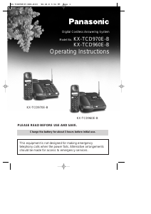 Handleiding Panasonic KX-TCD960 Draadloze telefoon