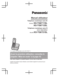 Mode d’emploi Panasonic KX-TG6721SL Téléphone sans fil