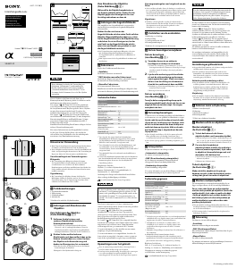 Manuale Sony SEL2470Z Obiettivo