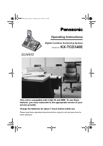 Manual Panasonic KX-TCD340 Wireless Phone
