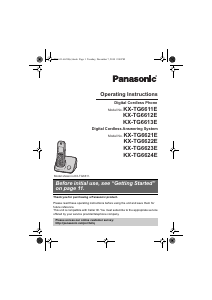 Manual Panasonic KX-TG6621E Wireless Phone