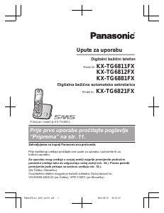 Priručnik Panasonic KX-TG6821FXM Bežični telefon