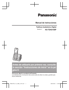 Manual de uso Panasonic KX-TGH210SP Teléfono inalámbrico