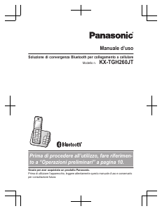 Manuale Panasonic KX-TGH260JT Telefono senza fili