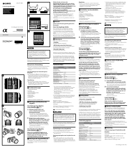 Manuale Sony SEL18200LE Obiettivo