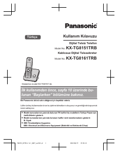 Kullanım kılavuzu Panasonic KX-TG8161TR Kablosuz telefon