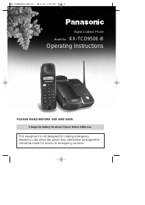 Handleiding Panasonic KX-TCD950 Draadloze telefoon