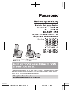 Bedienungsanleitung Panasonic KX-TG6761G Schnurlose telefon