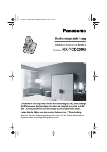 Bedienungsanleitung Panasonic KX-TCD203G Schnurlose telefon