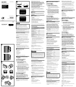 Manuale Sony SEL1018 Obiettivo