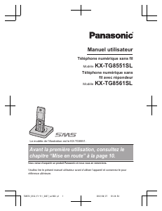 Mode d’emploi Panasonic KX-TG8551SL Téléphone sans fil