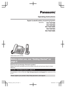 Manual Panasonic KX-TG573SK Wireless Phone